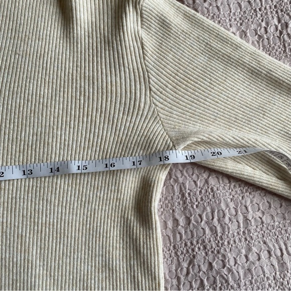 Uniqlo Washable Knit Ribbed Polo V Neck Sweater Long Sleeve Top Small Collar - Picture 11 of 14